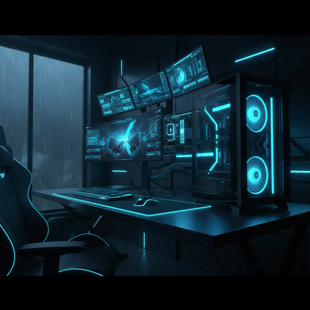 Cinematic PC game scene